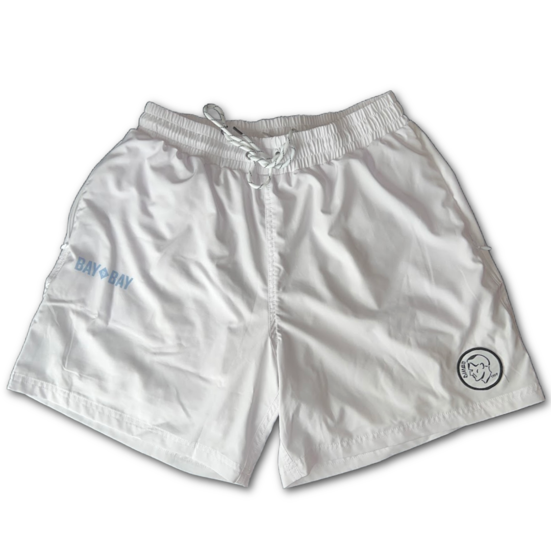 White Game Shorts – Bay to Bay Volleyball